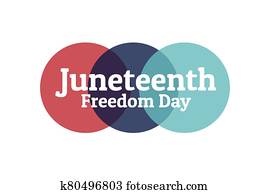 Juneteenth, June 19. Holiday concept. Template for background, banner, card, poster with text inscription. Vector EPS10 illustration.