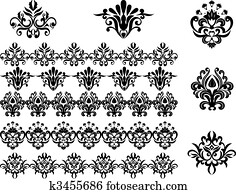 kvet, patterns, a, lem