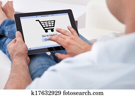Man Shopping Online