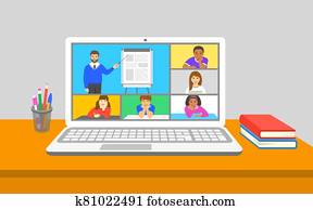 Online education virtual class teleconference Online education virtual class teleconference