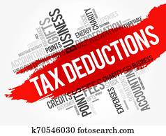 Tax Deductions word cloud collage Tax Deductions word cloud collage