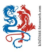 tiger, &, דרקון