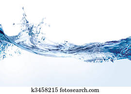 Water splash isolated on white