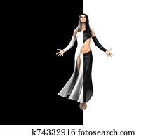 אישה, לצוף, ב, אוויר שבאמצע