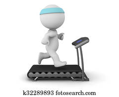 3D Character Running on Treadmill 3D Character Running on Treadmill