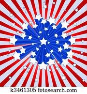 American starburst background