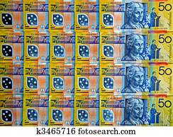 australisch, fünfzig dollar, notizen