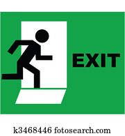 exit sign icon exit sign icon