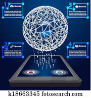Global network Cloud Technology Communications Infographic Abstract Background vector Global network Cloud Technology Communications Infographic Abstract Background vector