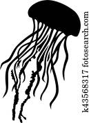 Jellyfish silhouette Jellyfish silhouette