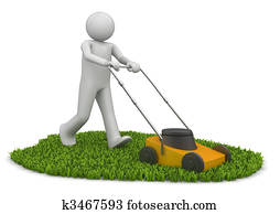 mower gramado, homem