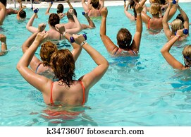 Aerobic in pool Aerobic in pool