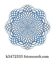 Illustration abstract pattern with optical effect