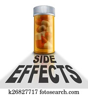 medicação prescrição, efeitos colaterais