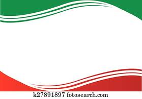 Postcard Border Mexican Flag Postcard Border Mexican Flag