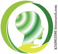 saúde mental, cuidado, logotipo