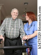 Senior With Nurse