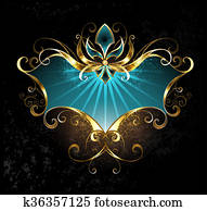 Turquoise Banner with Fleur De Lis Turquoise Banner with Fleur De Lis