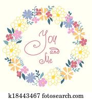 wreath from spring flowers and herbs. wreath from spring flowers and herbs.