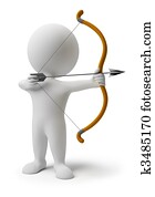 3d small people - archery 3d small people - archery