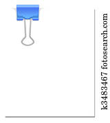 Business clip on a empty paper