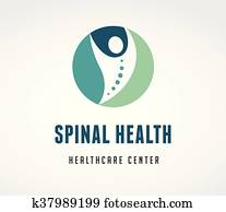 Chiropractic, massage, back pain and osteopathy icon Chiropractic, massage, back pain and osteopathy icon