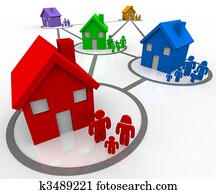 Connected Families in Neighborhoods