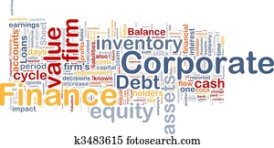 Corporate finance background concept