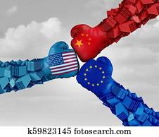 European China And American Trade Fight European China And American Trade Fight