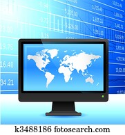 Global economy background.