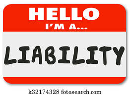 Hello I Am a Liability Red Name Tag Sticker Risk Employee Hello I Am a Liability Red Name Tag Sticker Risk Employee