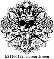 skull corona rose skull corona rose