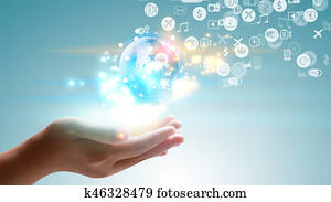 social, mídia, conceito