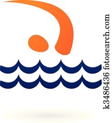 Sport vector figure - swimming Sport vector figure - swimming