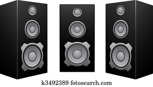 Black speaker white background Black speaker white background