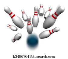 Bowling ball hitting pins Bowling ball hitting pins