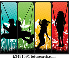 kinder, silhouetten kinder, silhouetten