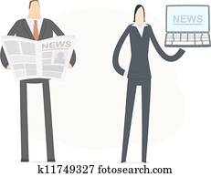 news in the paper and on the computer