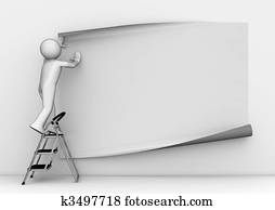 Sticking blank grey poster Sticking blank grey poster