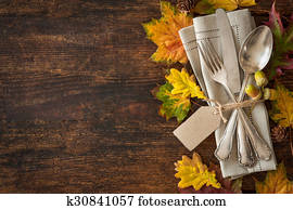 Thanksgiving autumn place setting