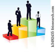 vektor, silhouetten, von, manager vektor, silhouetten, von, manager
