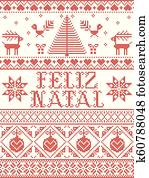 חג המולד, תבנית, feliz, נאטאל, וקטור, seamless, תבנית, המרץ, על ידי, נורדי, תרבות, חגיגי, חורף, ב, עובר, תפר, עם, heart,, snowflake,, השלג, ,christmas, tree,, reindeer,, רובין, צפור, ב, לבן אדום