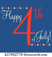 4. july, typographisch, karte, in, vektor, format. 4. july, typographisch, karte, in, vektor, format.