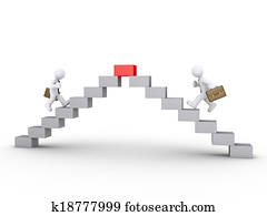 Businessmen are competing for the top