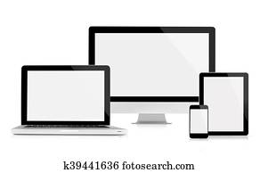 Computer monitor, laptop, tablet and mobile phone Computer monitor, laptop, tablet and mobile phone