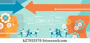 conflicto, dirección, empresa / negocio, problema