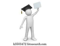 graduating, studente, /, vecākais, ar, diploms