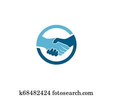 Hand Shake logo Hand Shake logo