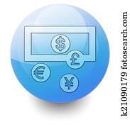 Icon, Button, Pictogram Currency Exchange