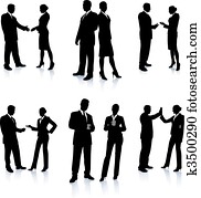 mitarbeitergruppe, silhouette, sammlung mitarbeitergruppe, silhouette, sammlung